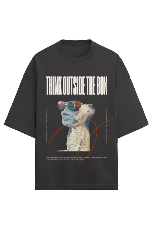 Think out the box Unisex Heavyweight Oversized Tshirt