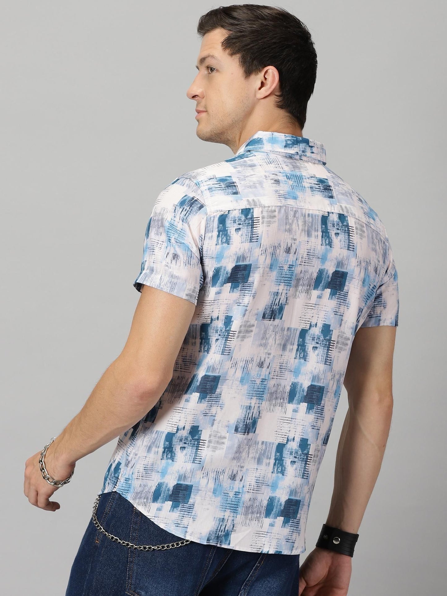Rayon Printed Half Sleeves  Men's Casual shirt